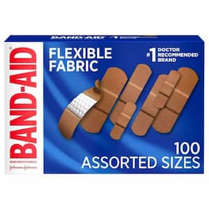 First Aid, 100ct, Flexible Fabric Assorted, Tan, 100ct