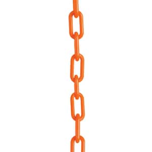 1.5 in. (#6, 38 mm) x 25 ft. Safety Orange Plastic Chain