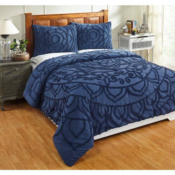 Better Trends Cleo Collection In Fl Design Navy Full Queen 100 Cotton Tufted Chenille Comforter Ss Quclqfnv The Home Depot - Navy Blue Bedding Set Full Better Trends Cleo Collection In Fl Design Navy Full Queen 100 Cotton Tufted Chenille Comforter Ss Quclqfnv The Home Depot - Navy Blue Bedding Set Full