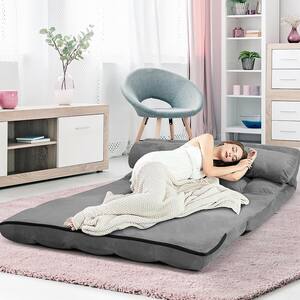 Details about   Convertible Recliner Sofa Bed Adjustable Backrest Removable Armrests 2 Pillows 