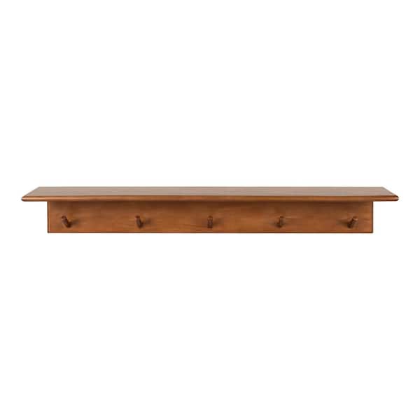 Kate and Laurel Alta 5.00 in. D 35.75 in. W 5.00 in. H Walnut