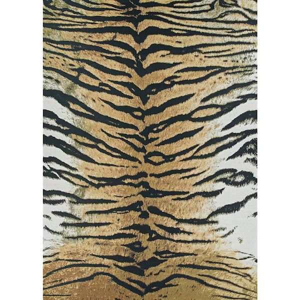 Couristan Dolce Bengal New Gold 2 ft. x 4 ft. Indoor/Outdoor Area Rug
