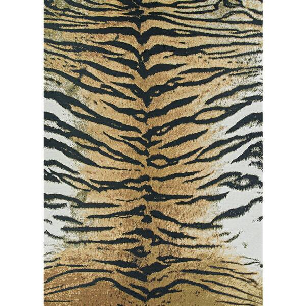 Couristan Dolce Bengal New Gold 8 ft. x 11 ft. Indoor/Outdoor Area Rug