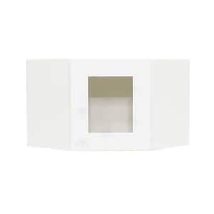 Anchester Assembled 24 in. x 12 in. x 12 in. Wall Diagonal Mullion Door Cabinet with 1 Door in White