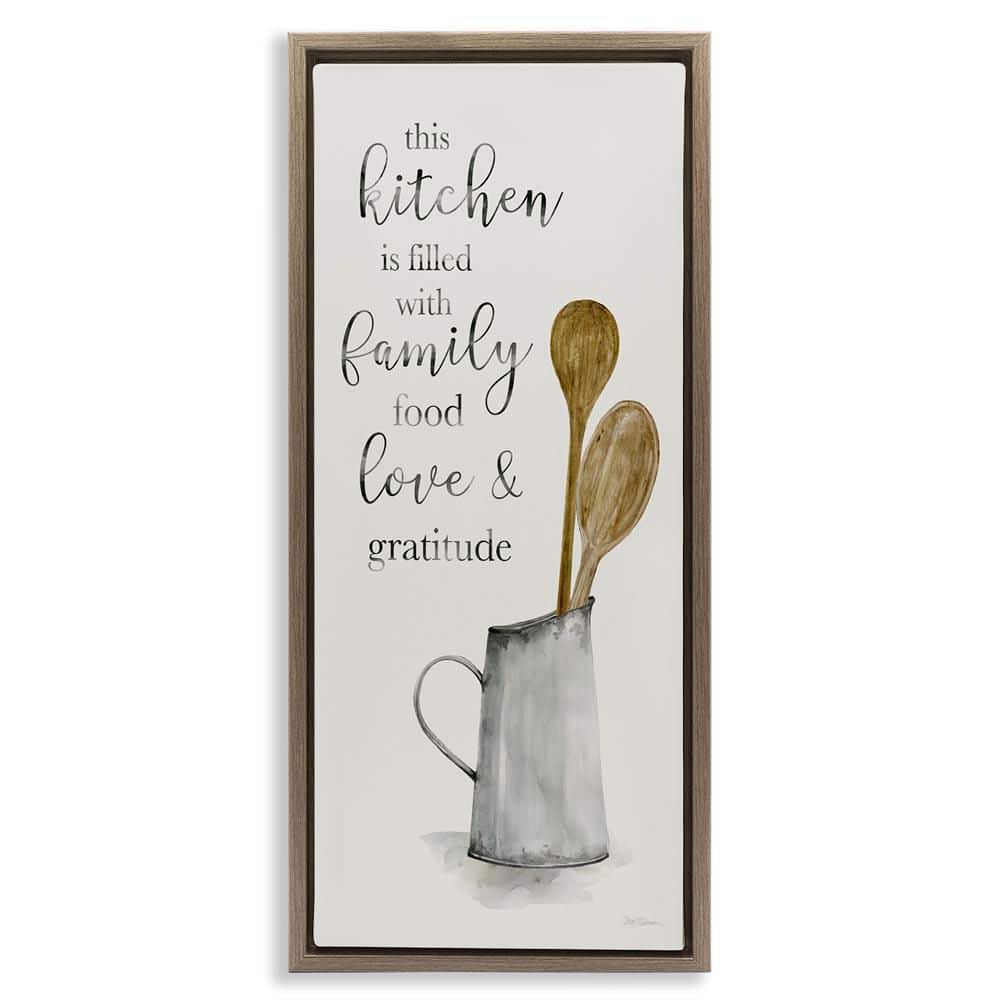This Kitchen Family Phrase by Carol Robinson Brown Floater Frame Graphic Art Print Food 31 in. x 15 in. price history on PriceWatchPro