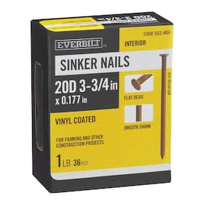 3-3/4 in. x 20D Vinyl Coated Sinker Non-Collated Framing Nails 1 lb. (36-Count)