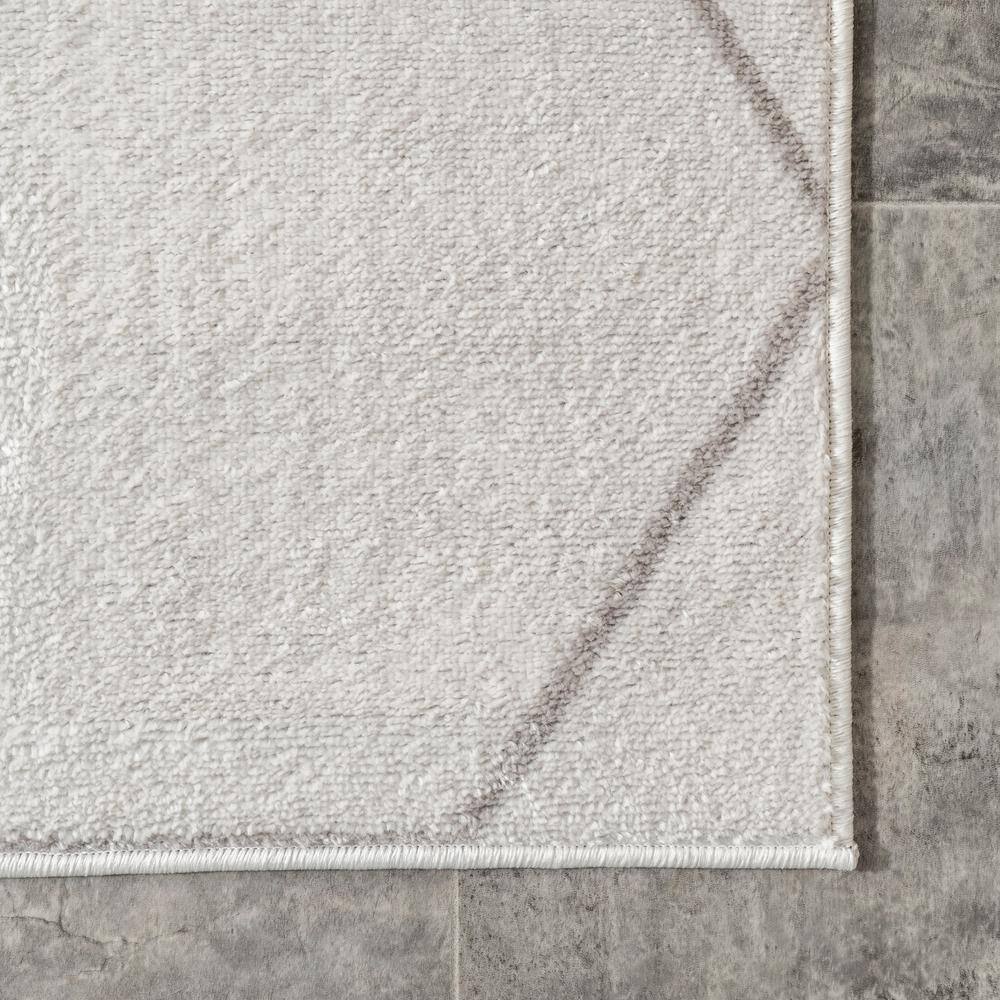 Beige Geometric Honeycomb Synthetic Area Rug, 6'7" x 9'