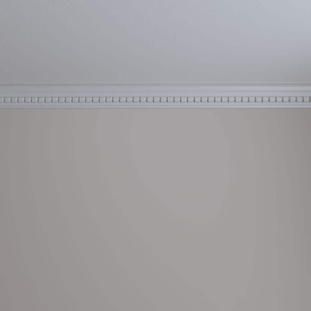 Primed White Polyurethane Dentil Crown Moulding 94.5" Length