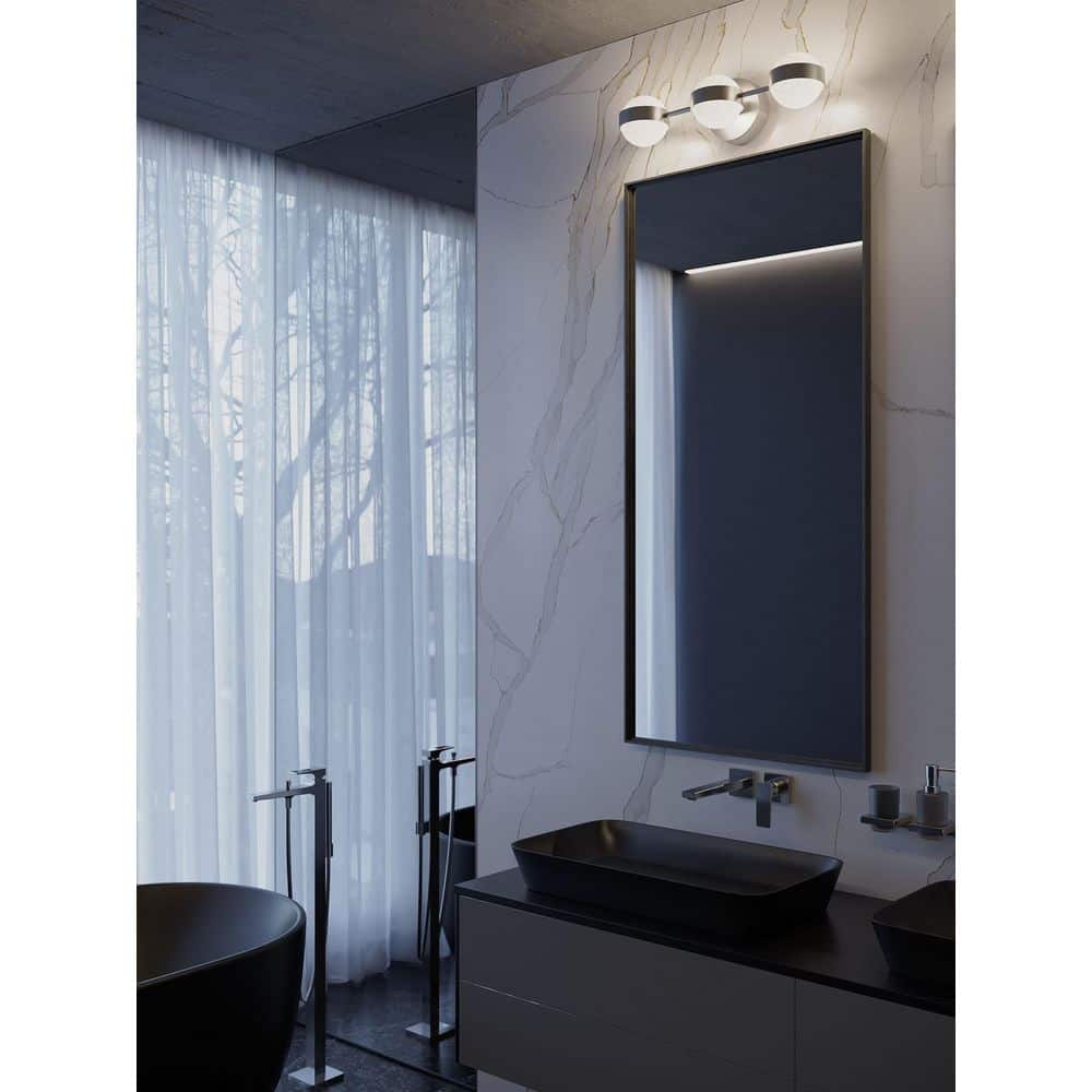 Verona 22 in. 6-Light Satin Nickel Integrated LED Vanity Light with White Acrylic Shade price history on PriceWatchPro