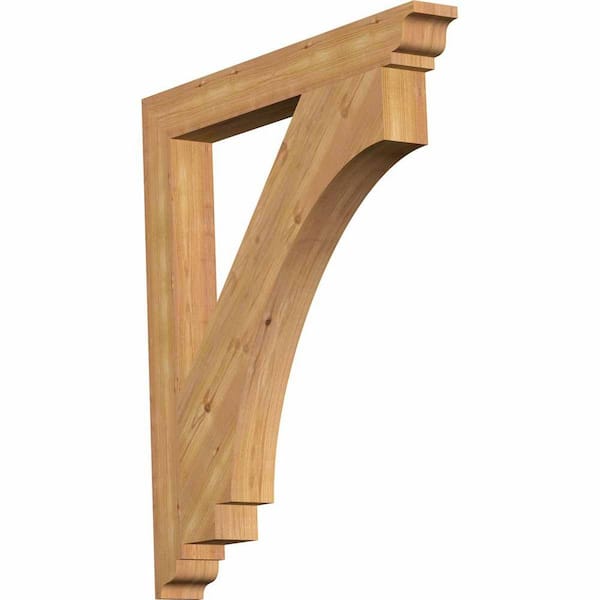 Ekena Millwork 3.5 in. x 36 in. x 32 in. Western Red Cedar Imperial Traditional Smooth Bracket