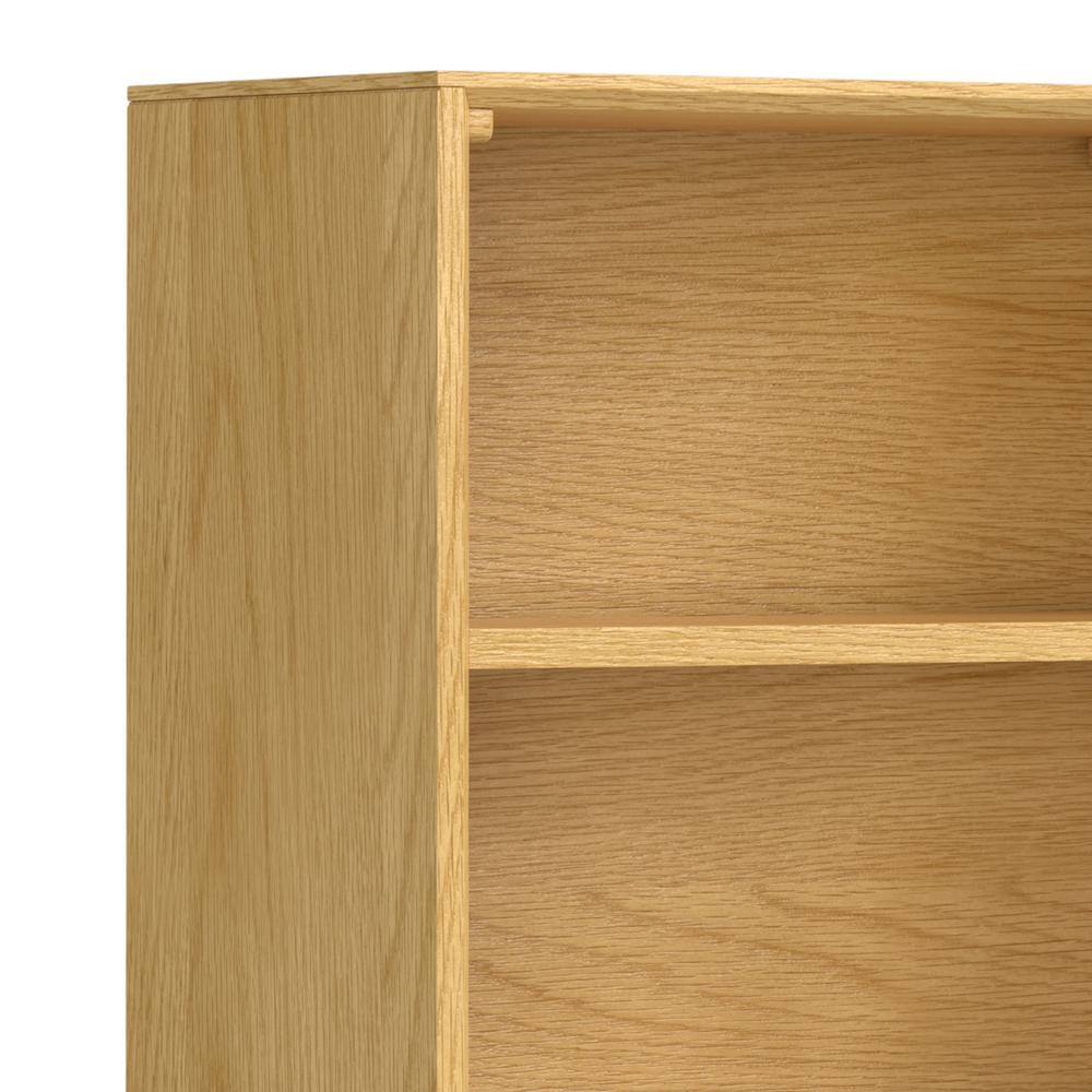 Banting Oak Wood and Metal Adjustable Bookcase with Drawers