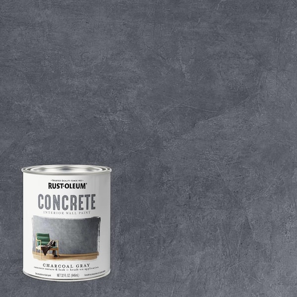 Rust-Oleum Specialty 1 Qt. Charcoal Gray Concrete Interior Wall Paint (Case of 2)