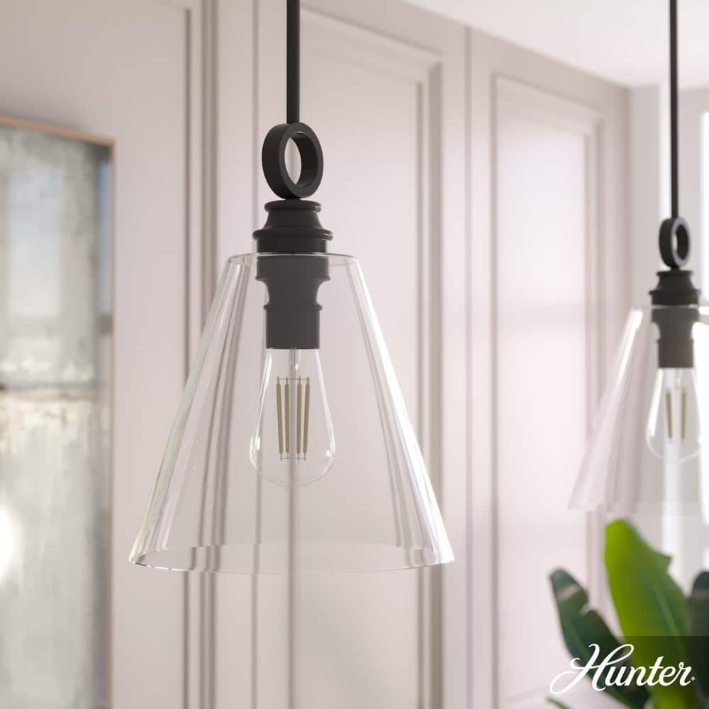 Noble Bronze 16" Glass Pendant Light with LED