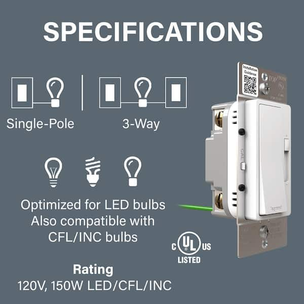 radiant® LED Advanced Dimmer White 10 Pack, LED Dimmer