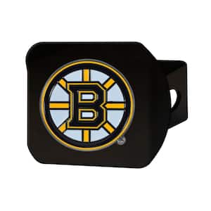 NHL Boston Bruins Color Emblem on Black Hitch Cover