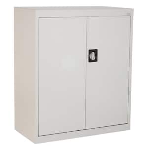 Elite Series 2-Shelf Heavy Duty Steel Freestanding Preassembled Storage Cabinet In Dove Gray 36 in. W x 36 in. H x 18 in