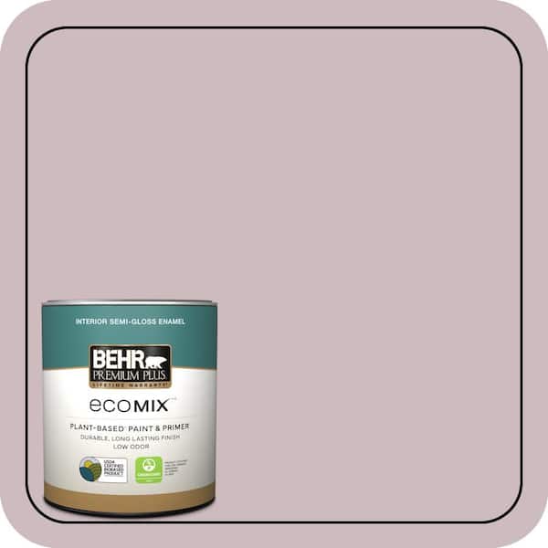1 qt. #N120-3 Mauve It Semi-Gloss Enamel EcoMix Plant-Based Interior Paint & Primer