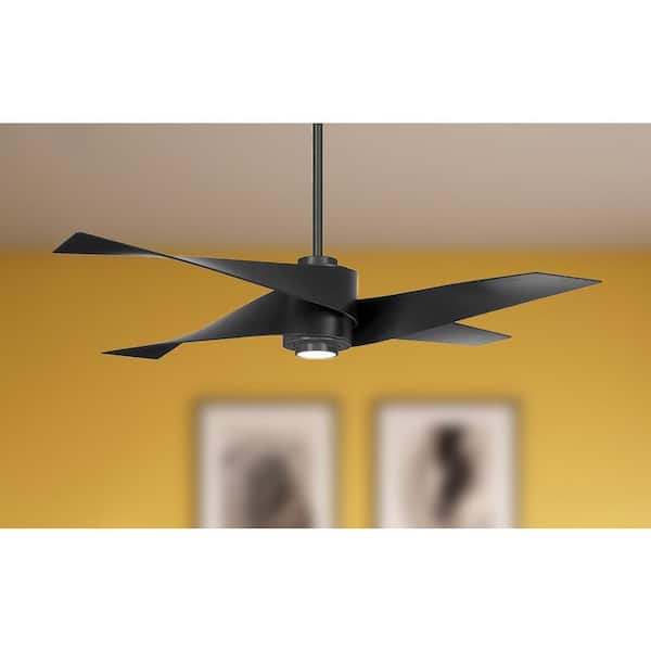 Artemis IV 64 in. Integrated LED Indoor Gun Metal and Matt Black Ceiling Fan with Light with Remote Control