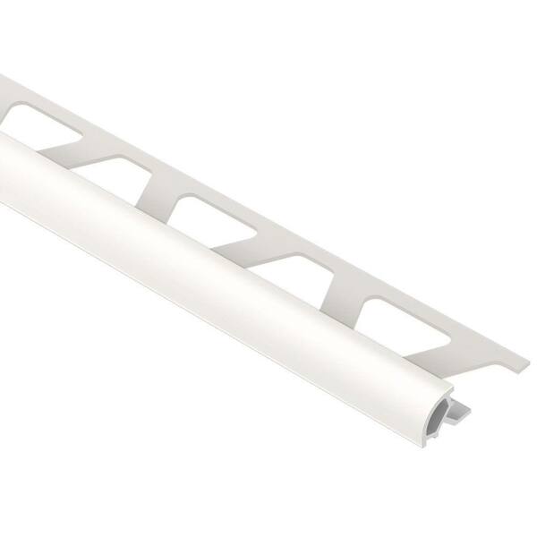 Schluter Systems Rondec White 5/16 in. x 8 ft. 2-1/2 in. PVC Bullnose Tile Edging Trim