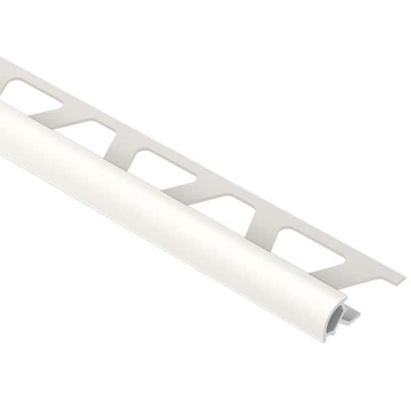 Schluter Rondec White 5/16 in. x 8 ft. 2-1/2 in. PVC Bullnose Tile Edging Trim