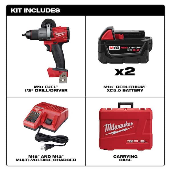 Drill for sale online Milwaukee 2803-20 M18 FUEL 18-Volt Lithium-Ion Brushless Cordless 1/2 in 