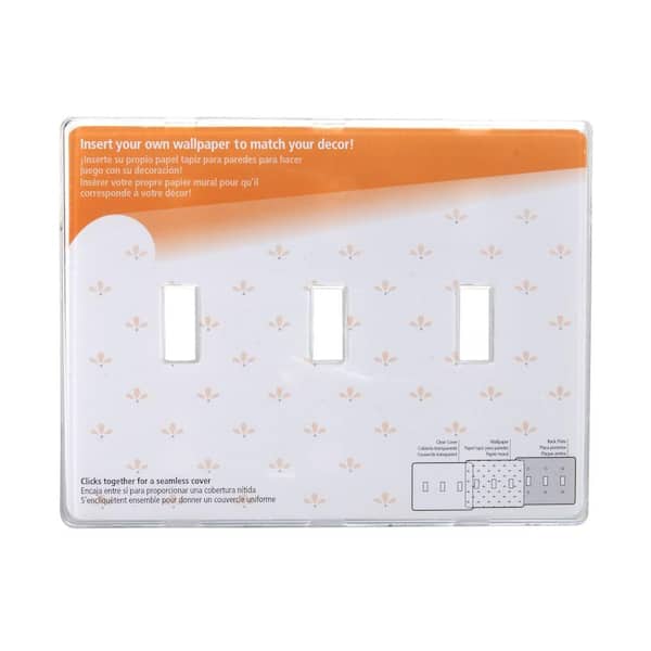 AMERELLE Paper 3 Toggle Wall Plate - Clear
