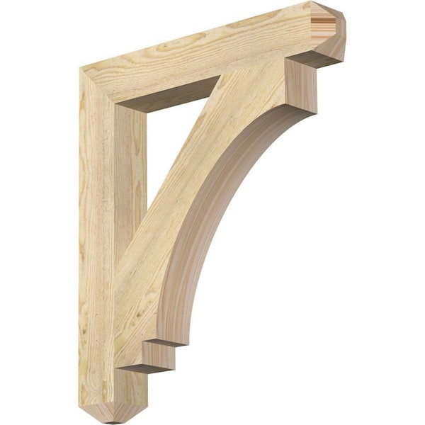 Ekena Millwork 4 in. x 30 in. x 26 in. Douglas Fir Imperial Craftsman Rough Sawn Bracket