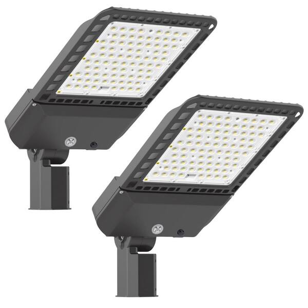 WYZM 1500 Watt Equivalent Integrated LED Bronze LED Parking Lot