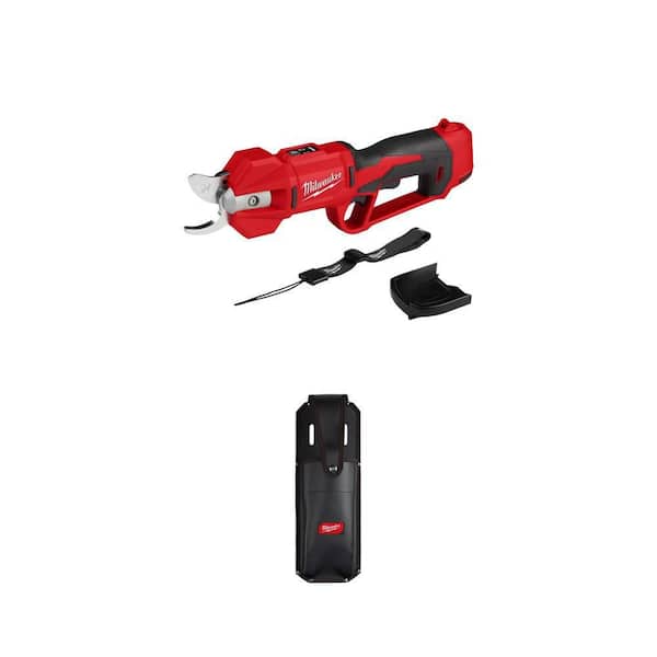 M12 12V Cordless Brushless Pruner Shears (Tool Only) and Pruning Shears Holster Combo