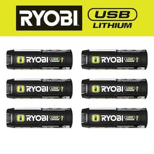 USB Lithium 2.0 Ah Lithium Rechargeable Batteries (6-Pack)