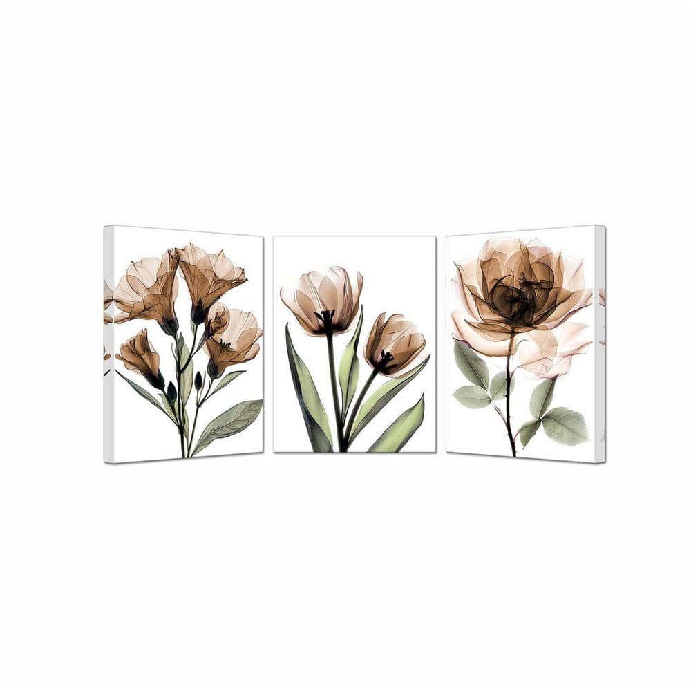 ジークレー版画　ミックスフラワー　3/100エディション　A3サイズ　額付き 3 Piece X-Ray Flower Canvas Wall Art EEB0D12K9Q44 - The Home Depot