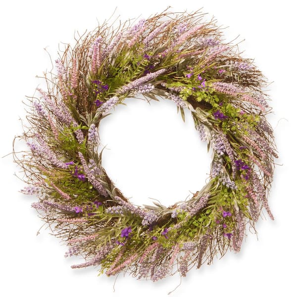 National Tree Company 24 in. Artificial Lavender Wreath