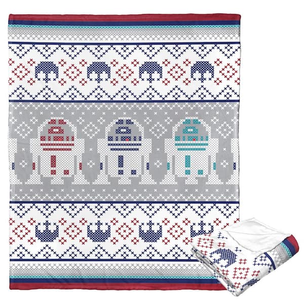 THE NORTHWEST GROUP Star Wars R2 D2 Sweater Silk Touch Multi-Colored Throw Blanket