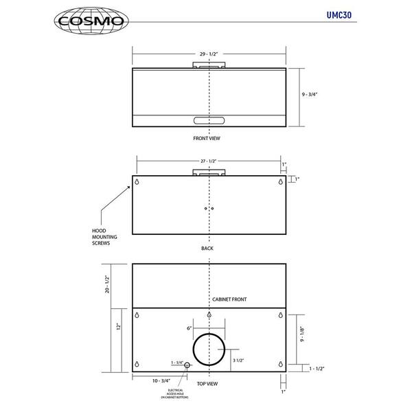 cosmo umc30 ductless