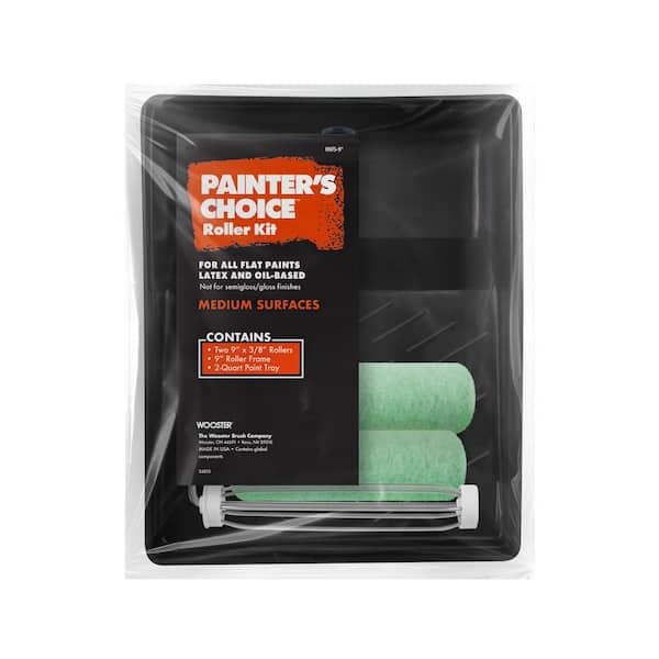 4-Piece 9 in. x 3/8 in. Painter's Choice Roller Set