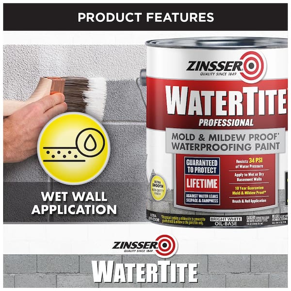 Zinsser® WATERTITE® Clear Mold & Mildew-Proof™* Waterproofing Paint