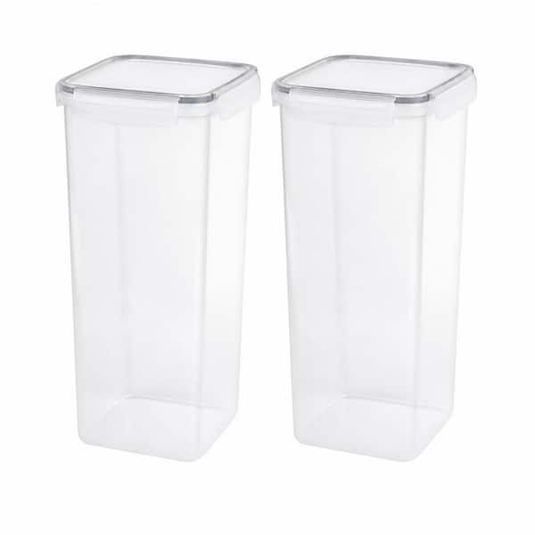 2-Pack Plastic Bread Box for Kitchen Counter, Bread Keeper with Airtight Lid, Tall Bread Saver, Sandwich Bread Holder