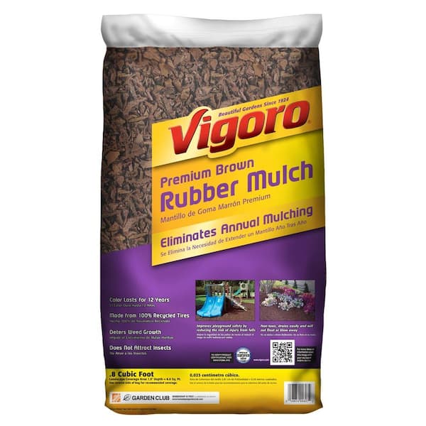 0.8 cu. ft. Rubber Mulch in Brown-DISCONTINUED