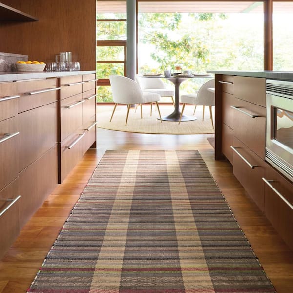 Swedish Rag Handwoven Blue 8 ft. x 10 ft. Outdoor Area Rug