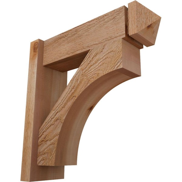 Ekena Millwork 6 in. x 20 in. x 20 in. Western Red Cedar Westlake Arts and Crafts Rough Sawn Outlooker
