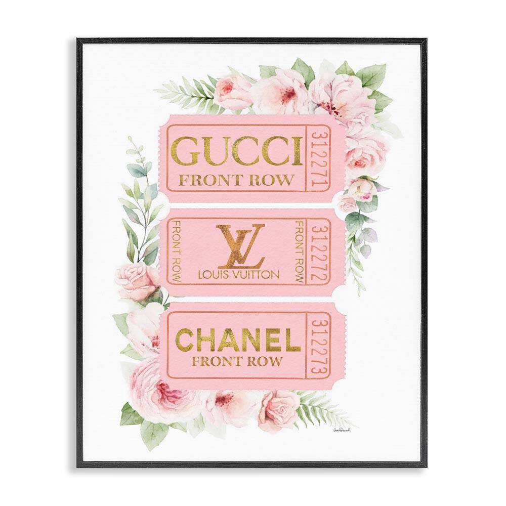 Chic Floral Glam Tickets by Amanda Greenwood Black Framed Nature Giclee Art Print 30 in. x 24 in. price history on PriceWatchPro