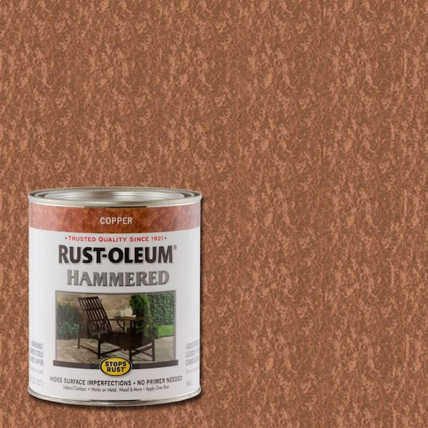 Rust-Oleum Stops Rust 1 qt. Copper Hammered Gloss Rust Preventive Interior/Exterior Paint