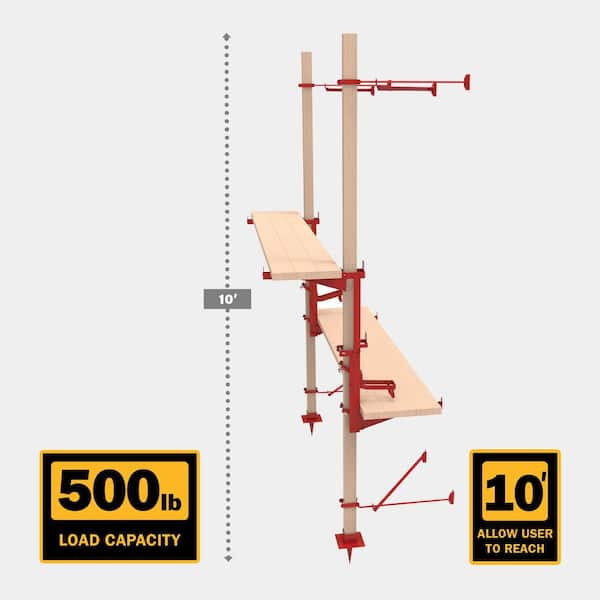 MetalTech Steel Pump Jack Scaffolding System with Workbench Kit