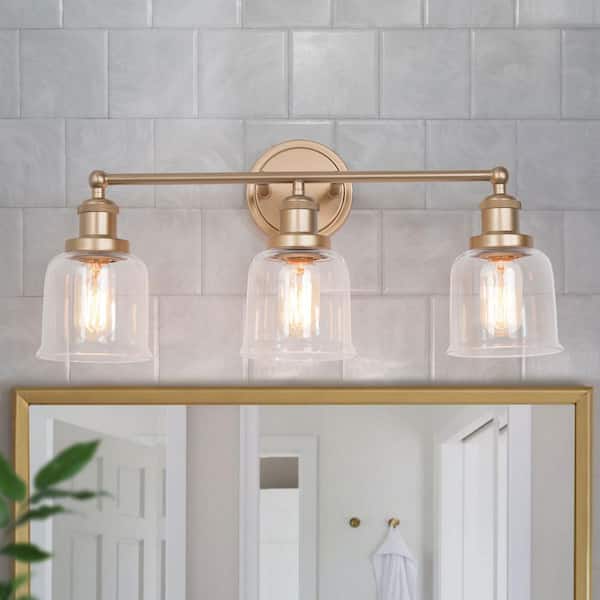 Details about  / Black 2-light Bathroom Vanity Light Fixture Sconce Modern Gold Wall Metal Indoor