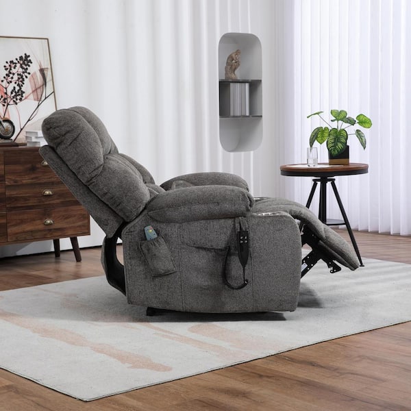 aisword Dual OKIN Motor Chenille Lift Recliner with 2 Remote