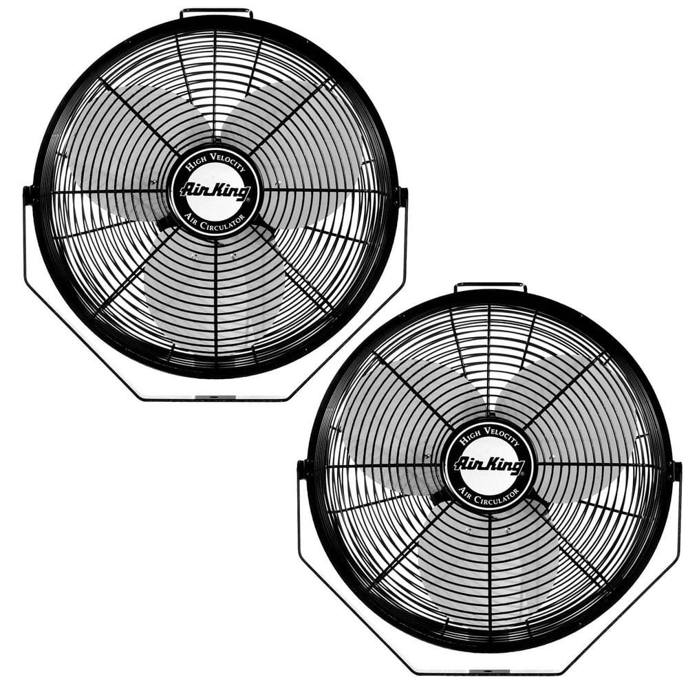 Air King 12 in. 3 Fan Speeds Industrial Grade Multi-Mount Fan, (2-Pack ...