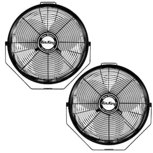 12 in. 3 Fan Speeds Industrial Grade Multi-Mount Fan, (2-Pack)