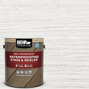 BEHR PREMIUM 1 gal. #ST-210 Ultra Pure White Semi-Transparent Waterproofing  Exterior Wood Stain and Sealer 507701 - The Home Depot