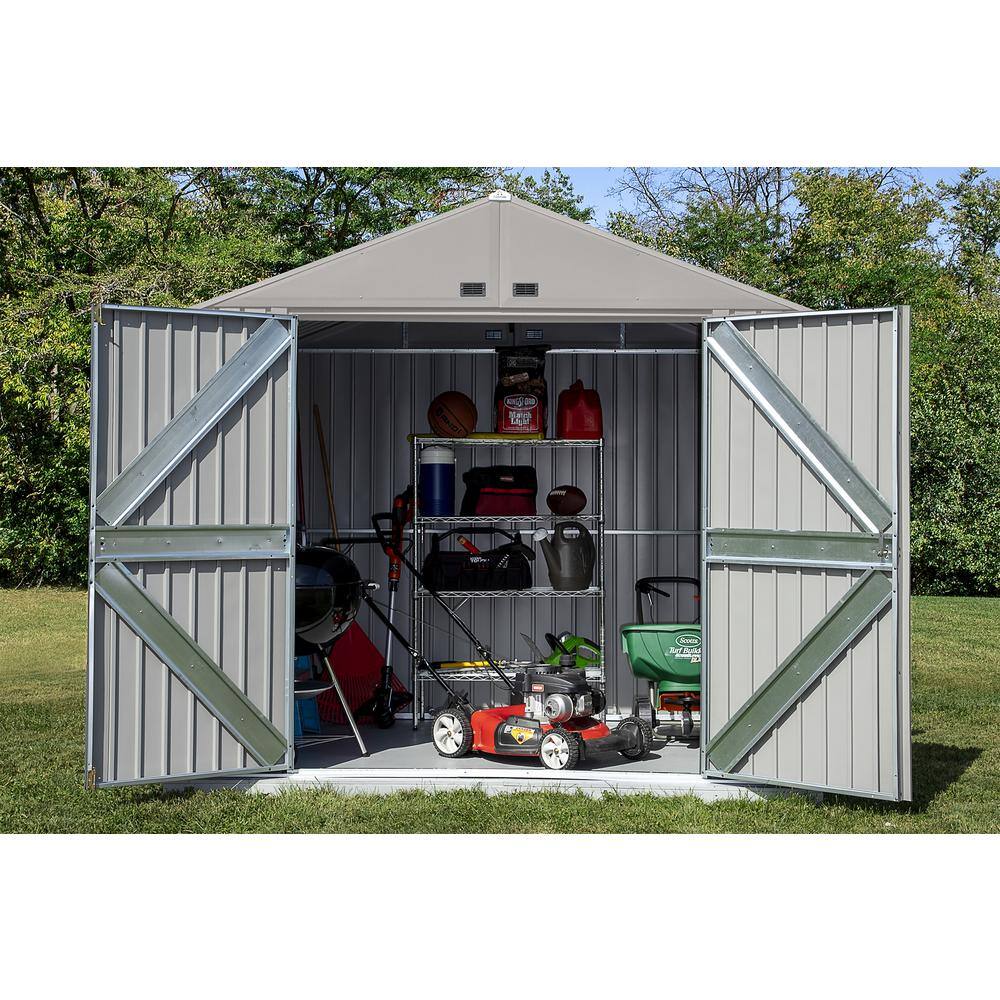 Elite 8x6 Cool Grey Galvanized Steel Storage Shed