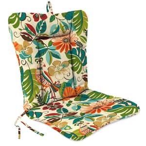 38 in. L x 21 in. W x 3.5 in. T Outdoor Wrought Iron Chair Cushion in Lensing Jungle
